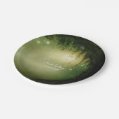 魅惑の森素朴結婚式のプレート ペーパープレート (アングル)