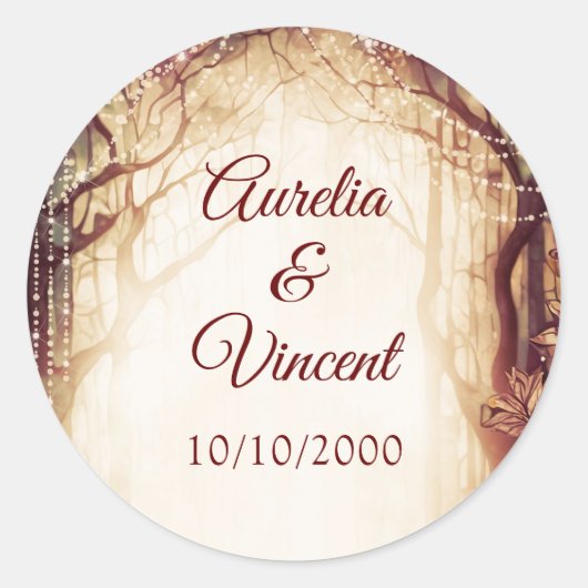 魅惑の森結婚の ラウンドシール (正面)