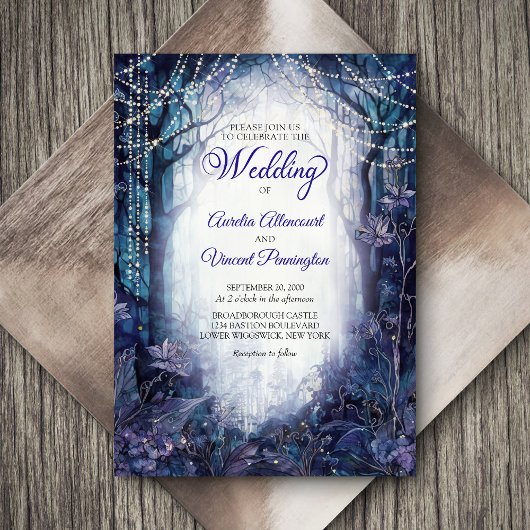 魅惑の森結婚の 招待状