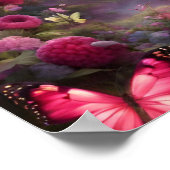 魅惑の森魔法フシア蝶の花 ポスター (角)