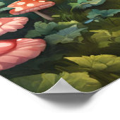 魅惑の森魔法蝶の花 ポスター (角)