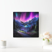 魅惑の森 スクエア壁時計 (ホーム)