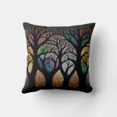 魅惑の森：ステンドグラス最高傑作 クッション (裏面)