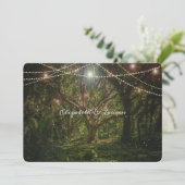 魅惑の森，ストリングライト，結婚式招待状 招待状 (スタンド正面)