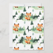 魅惑の森:リトルキツネ誕生日招待状 招待状 (裏面)