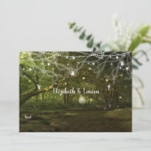 魅惑の森、妖精、ストリングライト結婚ズ 招待状 (スタンド正面)