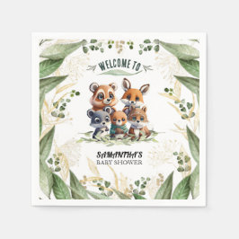 魅惑の森：祝のベビーナプキン スタンダードカクテルナプキン