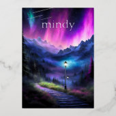 魅惑の森 箔招待状 (正面)