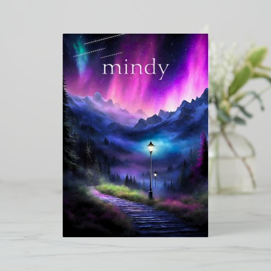 魅惑の森 箔招待状 (立ち正面)