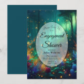 魅惑の森 輝く宝石 Engagement Shower 招待状 (正面/裏面)