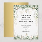 魅惑の植物園 : 保存日付のお知らせ 招待状 (正面/裏面)