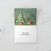 魅惑の水の色のクリスマスフォト シーズンカード (内部)