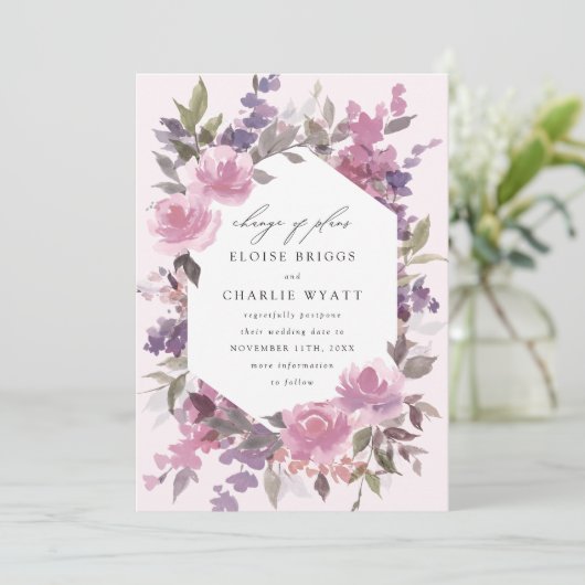 魅惑の水の色のフローラ結婚の延期 案内状 (スタンド正面)