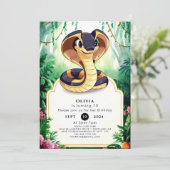 魅惑の水の色のヘビ誕生日 招待状 (スタンド正面)