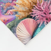 魅惑の水の色のマーメイドパーソナライズされた フリースブランケット (角)