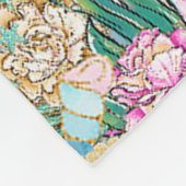 魅惑の水の色の人魚 フリースブランケット (角)