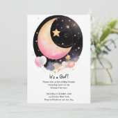 魅惑の水の色の月&スターベビーシャワー 招待状 (スタンド正面)