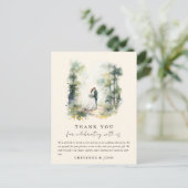 魅惑の水の色の森ボヘミアンありがとう ポストカード (スタンド正面)