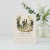 魅惑の水の色の森ボヘミアンありがとう ポストカード (スタンド正面)