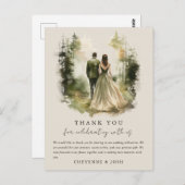 魅惑の水の色の森ボヘミアンありがとう ポストカード (正面/裏面)