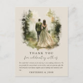 魅惑の水の色の森ボヘミアンありがとう ポストカード (正面)