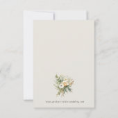 魅惑の水の色の森ボホウェディングRSVPカード 出欠カード (裏面)