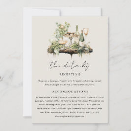 魅惑の水の色の森ボホ結婚の詳細 招待状