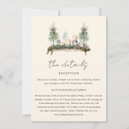 魅惑の水の色の森ボホ結婚の詳細 招待状