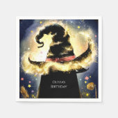 魅惑の水の色ウィザード誕生日 スタンダードカクテルナプキン (正面)