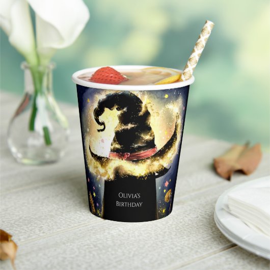 魅惑の水の色ウィザード誕生日 紙コップ (インサイチュ)