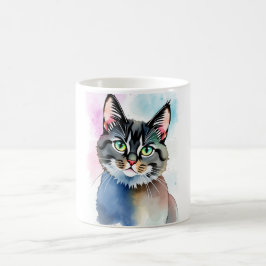 魅惑の水の色キャットマグ – Mystical 芸術的 & コーヒーマグカップ
