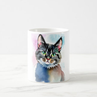 魅惑の水の色キャットマグ – Mystical 芸術的 & コーヒーマグカップ