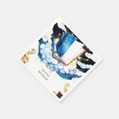 魅惑の水カラーおもしろいストーリーブック誕生日 スタンダードカクテルナプキン (角)