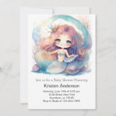 魅惑の水中マーメイド魔法ベビーシャワー 招待状 (正面)