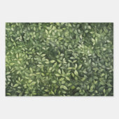 魅惑の水彩の森の緑 ラッピングペーパーシート (正面)