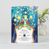 魅惑の水彩カメの誕生日 招待状 (スタンド正面)