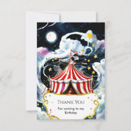 魅惑の水彩サーカス誕生日 サンキューカード