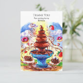 魅惑の水彩チョコレート誕生日 サンキューカード (スタンド正面)
