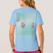 魅惑の水彩ユニコーン誕生日パーティー Tシャツ (裏面)