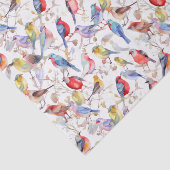 魅惑の水彩ヴィンテージ鳥パターン 薄葉紙 (詳細)