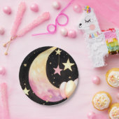 魅惑の水彩天女の子の赤ちゃんシャワー ペーパープレート (パーティー)