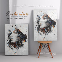 魅惑の水彩女性肖像画| キャンバスプリント