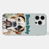 魅惑の水彩画ボクサー犬アート iPhoneケース (裏面横)