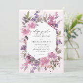 魅惑の水彩花束ウェディング延期のお知らせ 案内状 (スタンド正面)