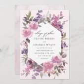 魅惑の水彩花束ウェディング延期のお知らせ 案内状 (正面/裏面)