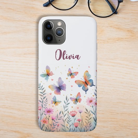 魅惑の水彩蝶の草原 Case-Mate iPhoneケース