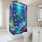 「魅惑の水族館の脱出」 シャワーカーテン (インサイチュ)