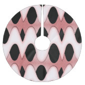 魅惑の波モダンデザインオリエンタルピンク ブラッシュドポリエステルツリースカート (正面)