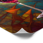 魅惑の注ぐワインアート ポスター (角)