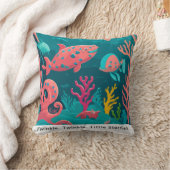 魅惑の海洋生物の水中子供部屋アクセント クッション (ブランケット)